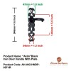 "Akim" Black Iron Door Handle with Plate 